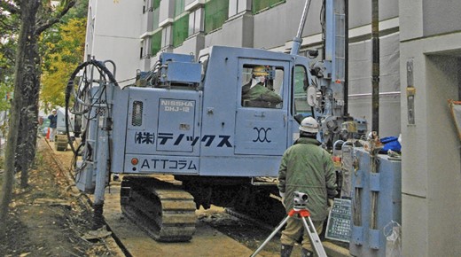 採用例：耐震補強、限られたスペースでの施工（ATTコラム工法）